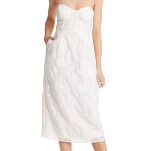 NWT Lulu’s From This Day Strapless Underwire Jacquard Cocktail Dress, Small